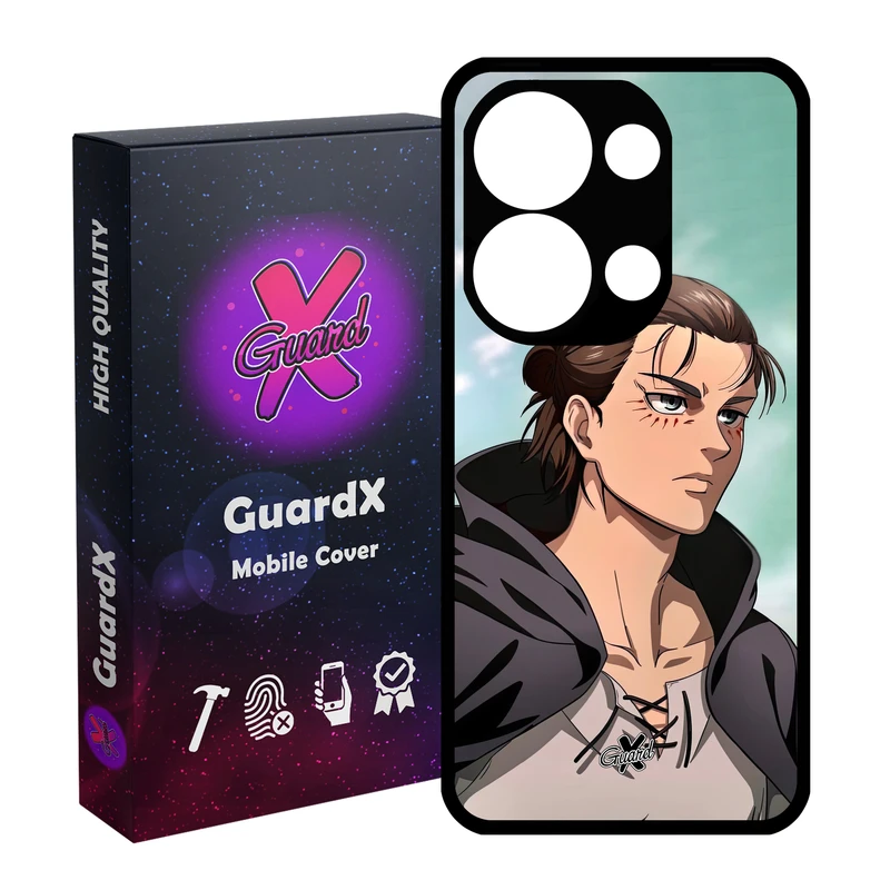 کاور گارد ایکس طرح Eren Yeager Anime مدل Glass10626 مناسب برای گوشی موبایل شیائومی Redmi Note 13 Pro 4G / Poco M6 Pro 4G