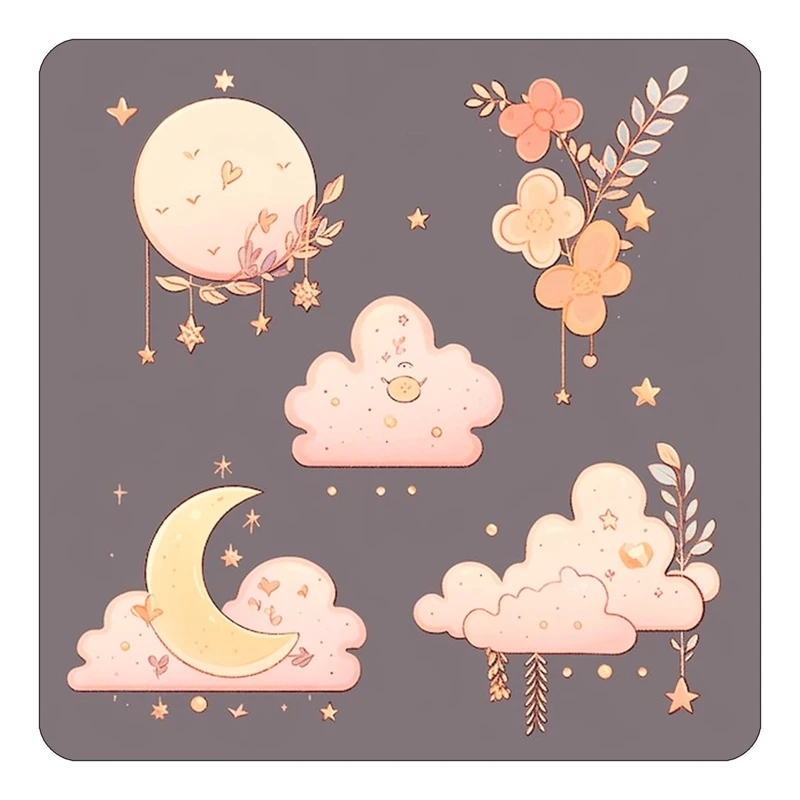 مگنت کاکتی طرح ماه و ستاره مدل mp54230