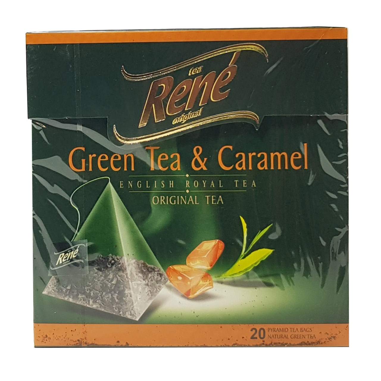 بسته دمنوش میوه ای رنه مدل Green Tea and Caramel
