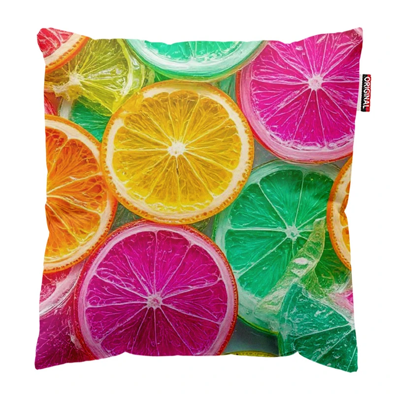 کوسن پاد آفرین طرح میوه کد 1276 سایز 30*30 سانتی متر