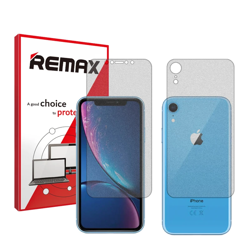 محافظ صفحه نمایش مات ریمکس مدل HyMTT مناسب برای گوشی موبایل اپل iPhone XR به همراه محافظ پشت گوشی