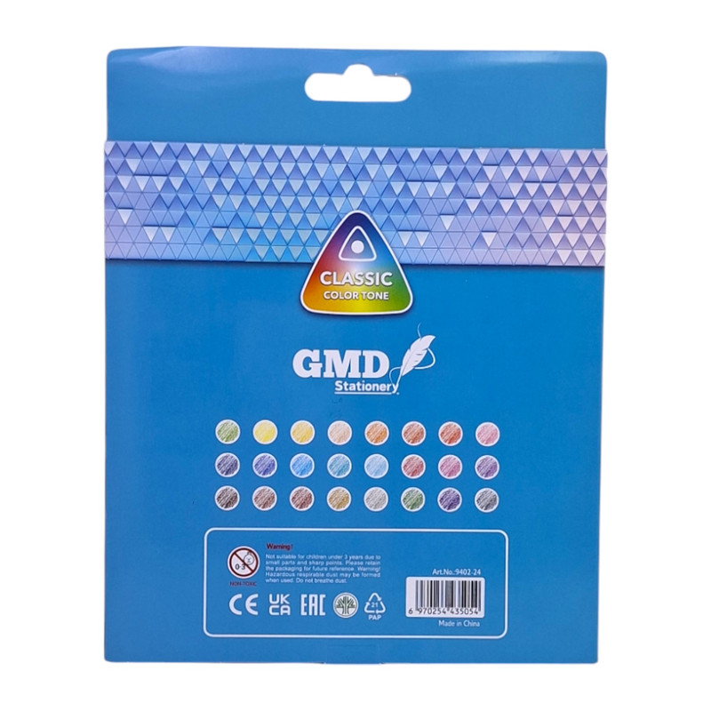 مداد رنگی 24 رنگ جی ام دی مدل کلاسیک کد 025
