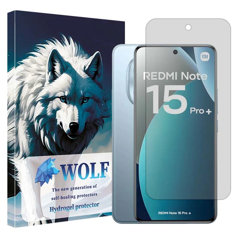 محافظ صفحه نمایش مات ولف مدل هیدروژلی مناسب برای گوشی موبایل شیائومی Redmi Note 15 Pro Plus