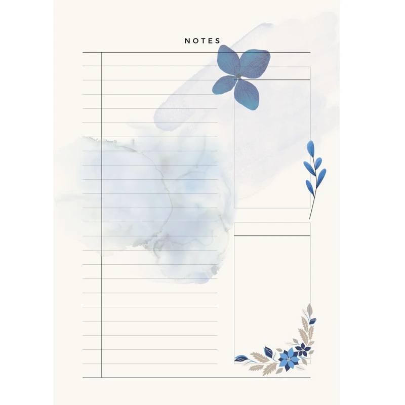 کاغذ یادداشت A5 مدل planner to do list طرح گل کد 960 بسته 20 عددی