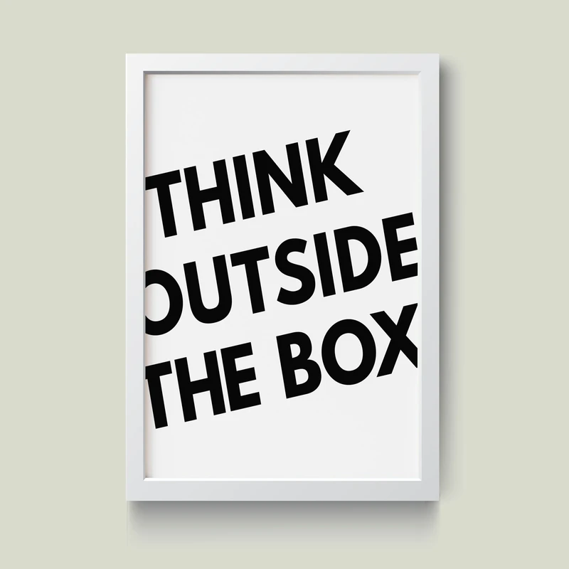 تابلو مدل انگیزشی Think out side the box کدS0643-w