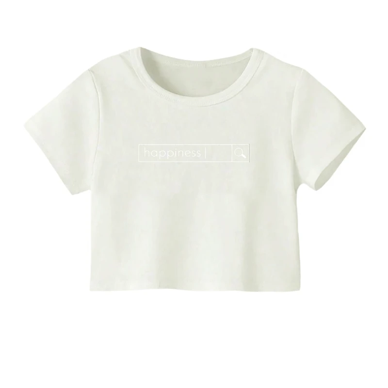 کراپ‌ تی‌شرت آستین کوتاه زنانه مدل موتور جستجو