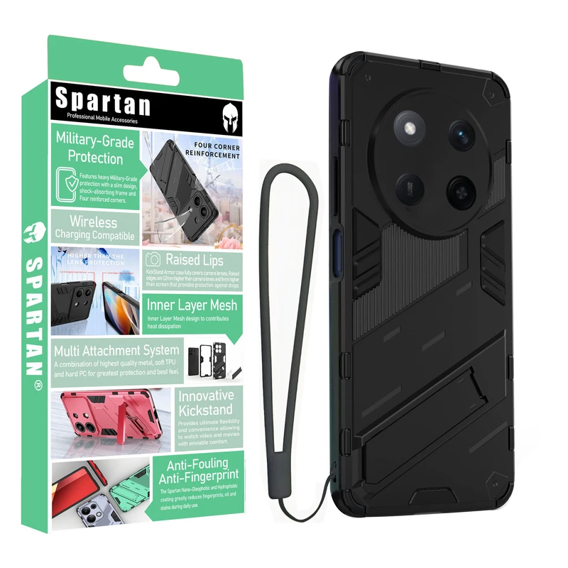 کاور اسپارتان مدل Bibercas Strap مناسب برای گوشی موبایل آنر X60 Pro 5G به همراه بندآویز