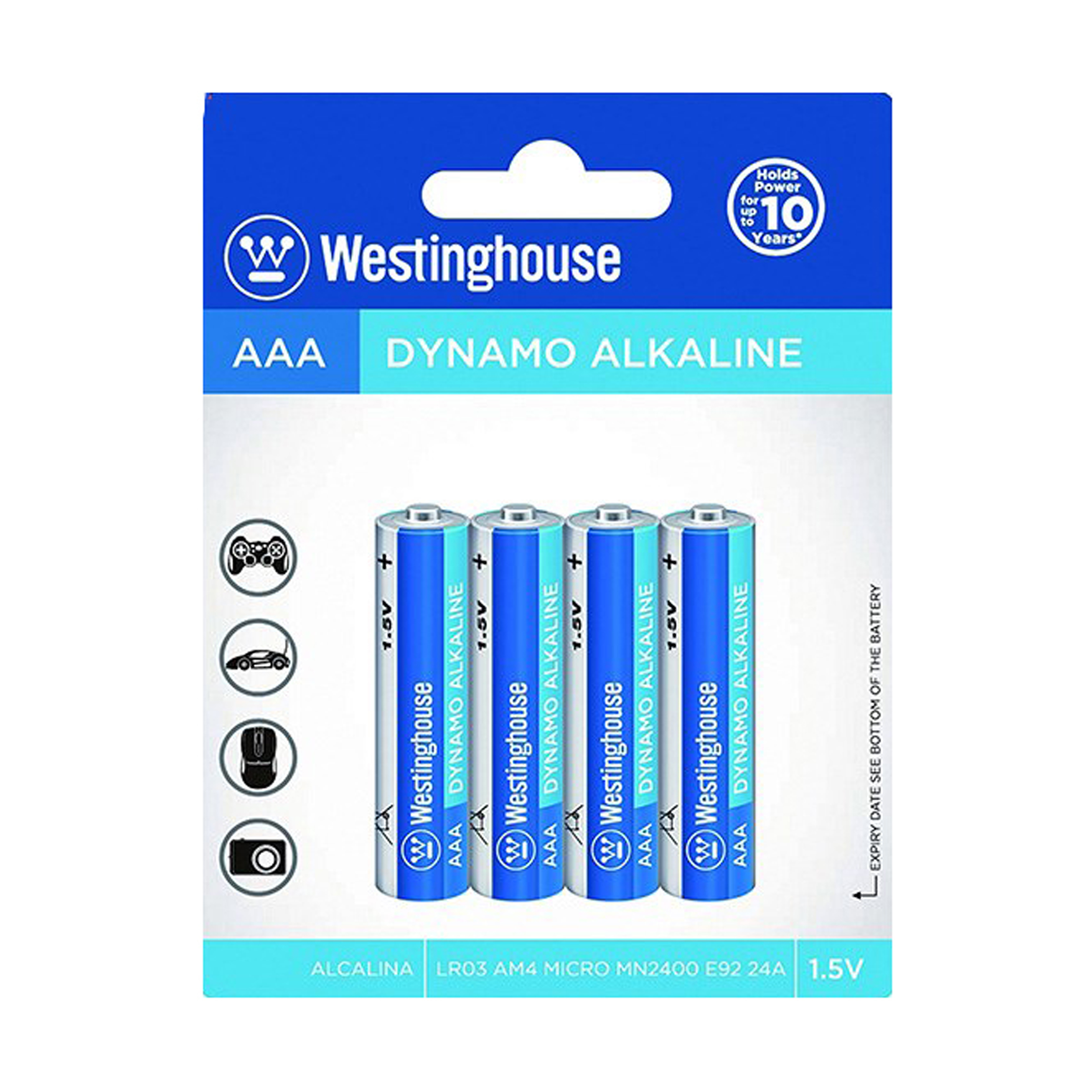 باتری نیم قلمی وستینگ هاوس مدل Dynamo Alkaline بسته ی 4 عددی