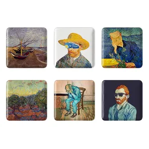 مگنت خندالو طرح ونسان ونگوگ Vincent vanGogh کد 1621B مجموعه 6 عددی
