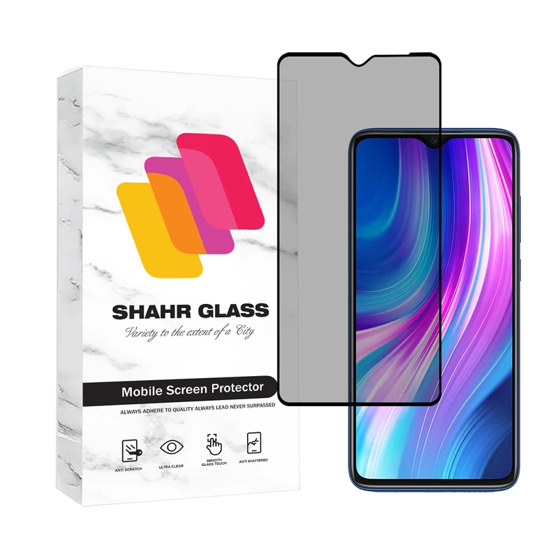 محافظ صفحه نمایش حریم شخصی شهر گلس مدل PRIVFULLS مناسب برای گوشی موبایل شیائومی Redmi Note 8 Pro / Redmi 9T / Redmi 9 Power / Poco M3