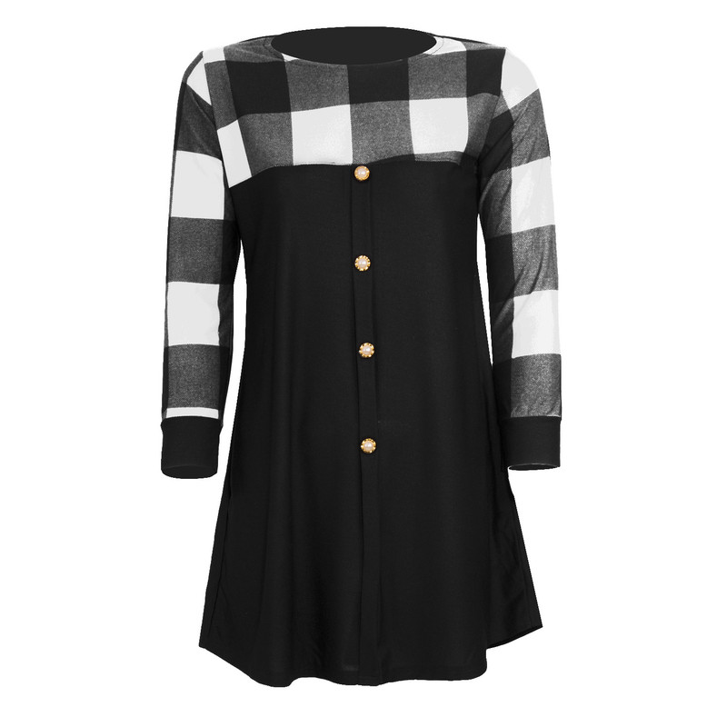 پیراهن زنانه مدل چهارخانه کد 115