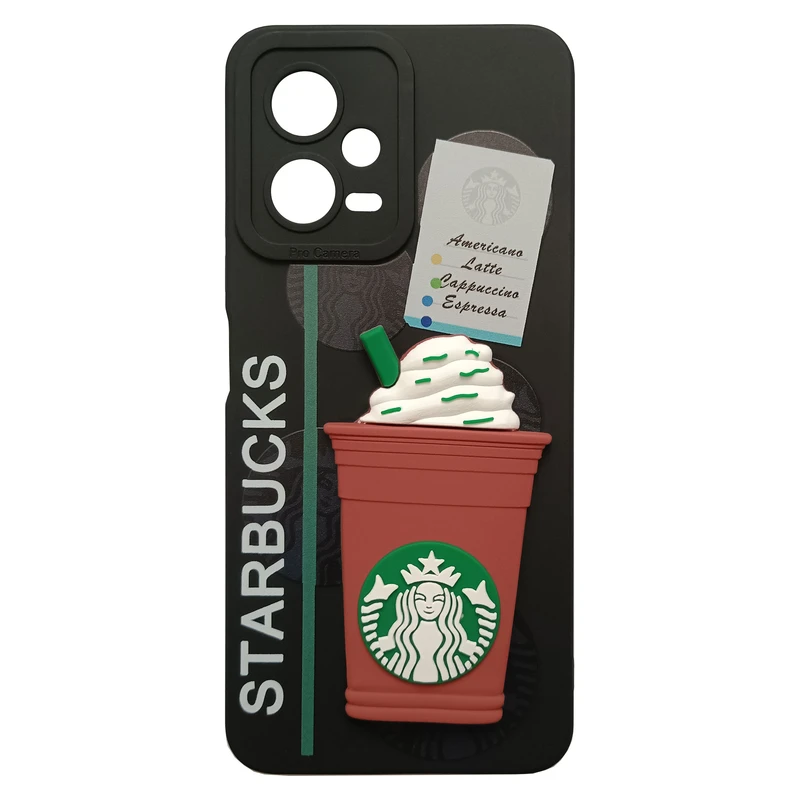 کاور مدل عروسکی کد 6-0 طرح استارباکس مناسب برای گوشی موبایل شیائومی Poco X5 5G
