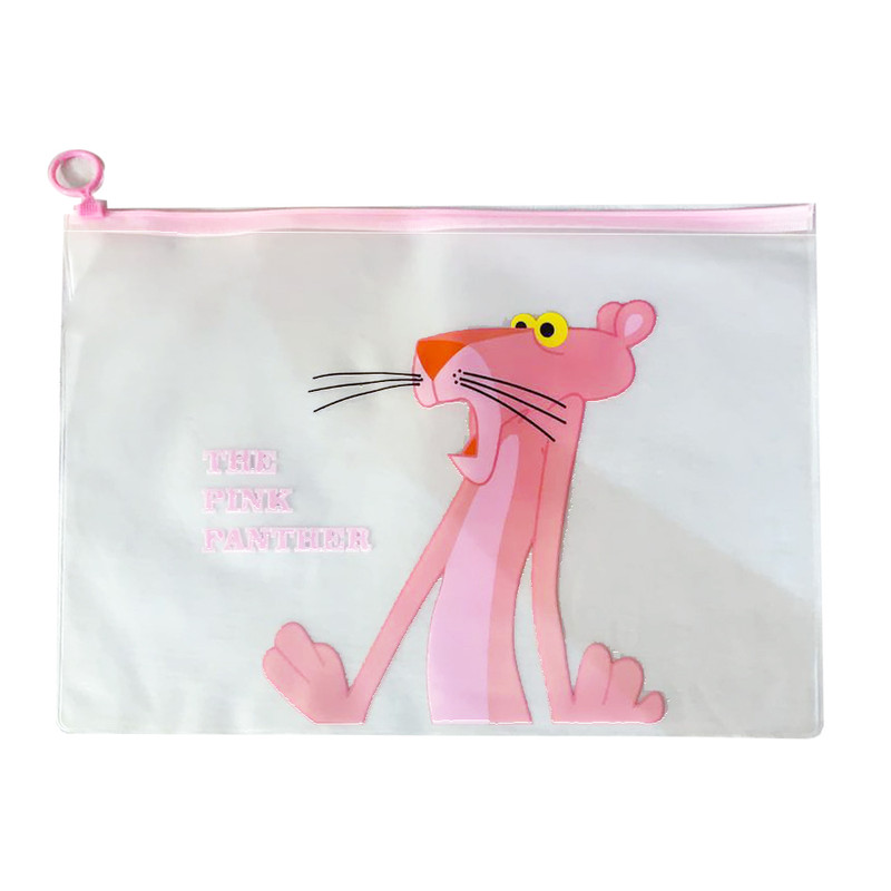 پوشه مدل کاور زیپ دار پلنگ صورتی panther wow کد A4