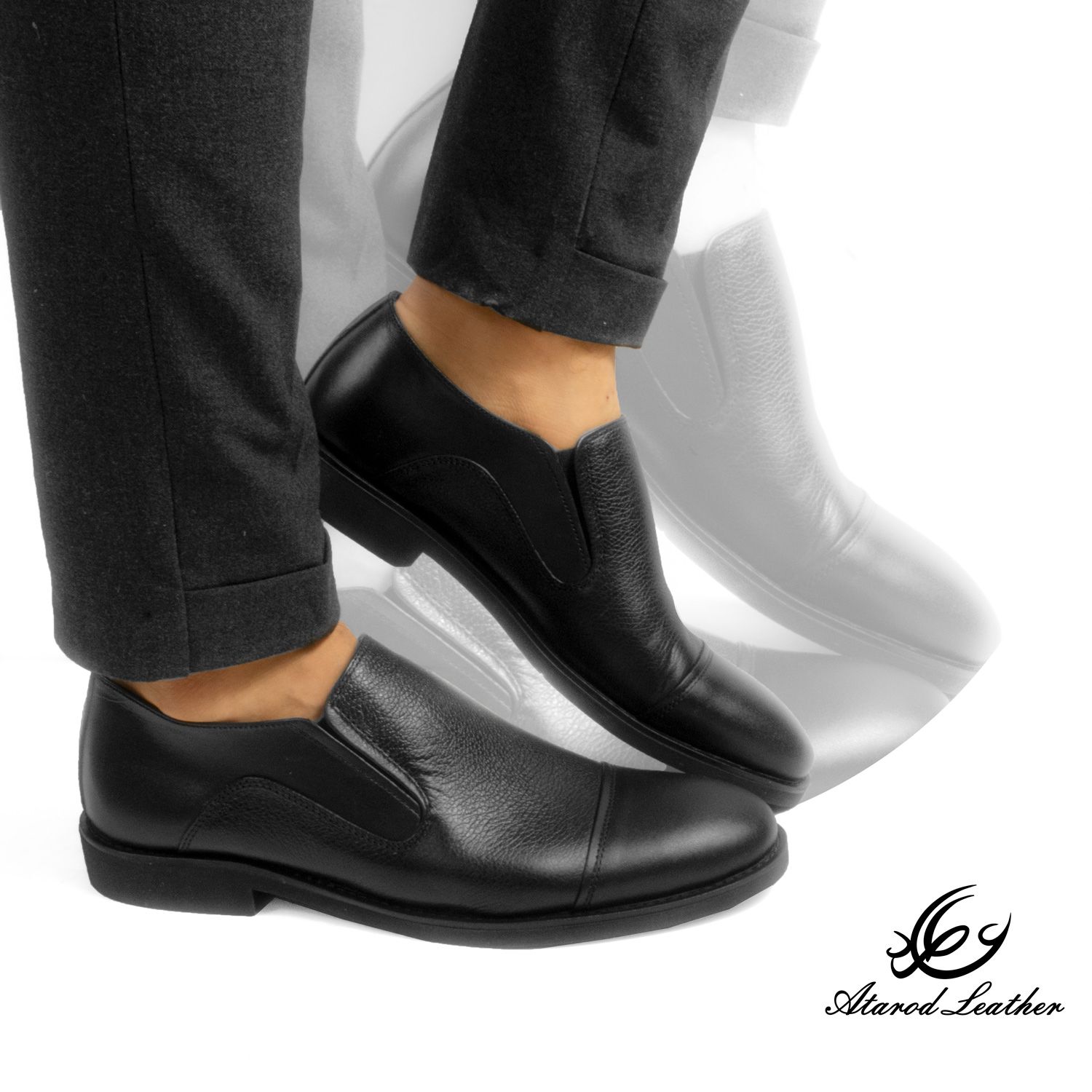 کفش مردانه چرم عطارد مدل چرم طبیعی کد SH79 -  - 15
