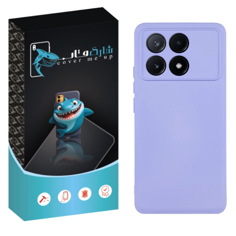 کاور شارک قاب مدل سیلیکونی پاک کنی مناسب برای گوشی موبایل شیائومی Poco X6 Pro