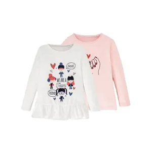 تی شرت آستین بلند دخترانه لوپیلو مدل friends بسته 2 عددی