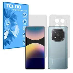 Tecno Transparent model Resistant screen protector suitable for Xiaomi Redmi Note 14 Pro Plus 5G mobile phone along with the back of the phone