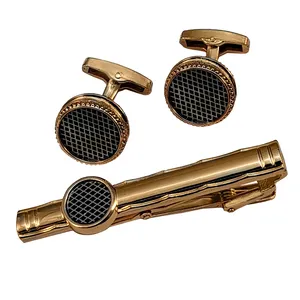 ست دکمه سردست و گیره کراوات مردانه مدل 558