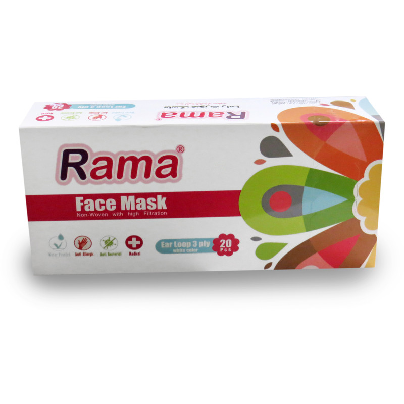 ماسک تنفسی راما مدل SURGICAL-DB بسته 20 عددی