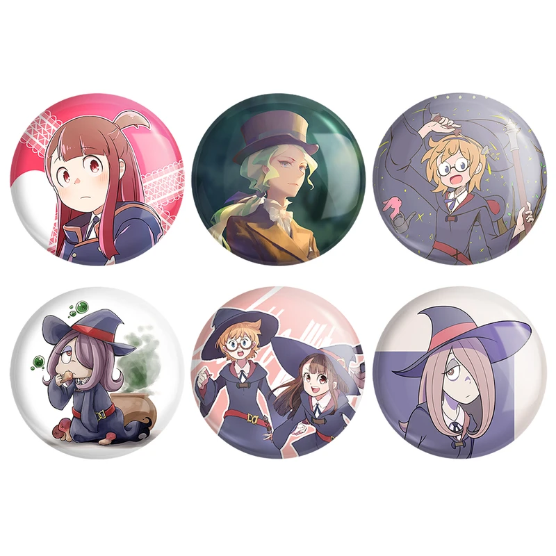 مگنت خندالو طرح انیمه جادوگران کوچک Little Witch Academia کد 1405B مجموعه 6 عددی