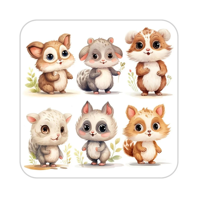 زیر لیوانی کاکتی طرح حیوانات کارتونی مدل mp28765