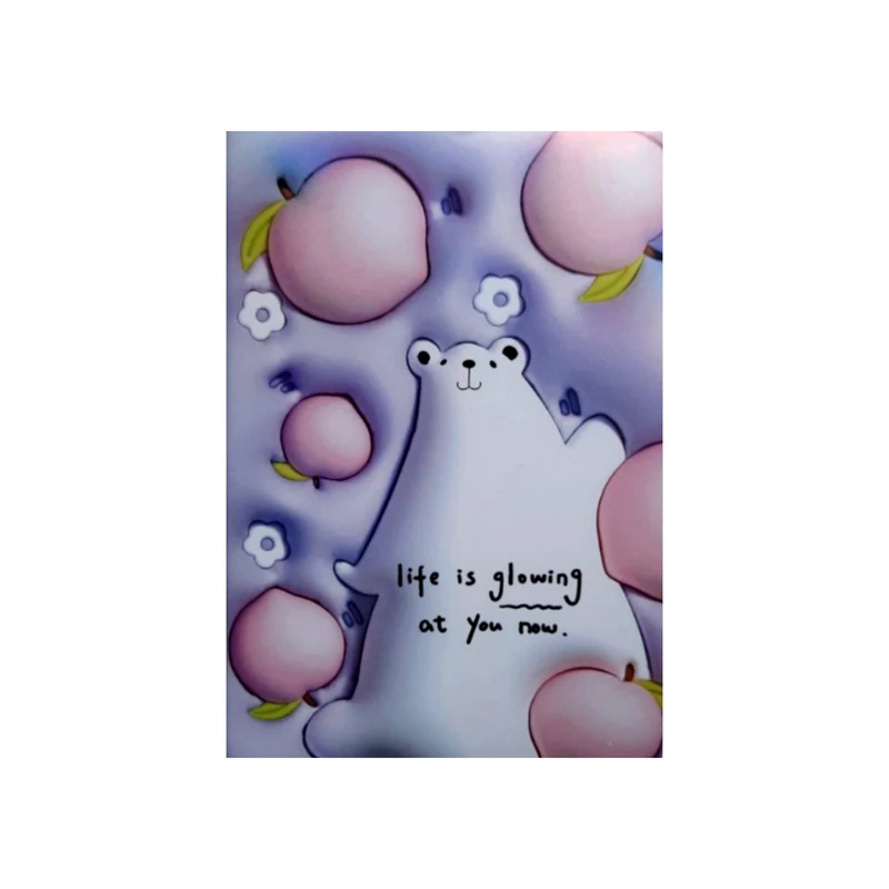 دفتر یادداشت 80 برگ مدل سه بعدی خرس و هلو