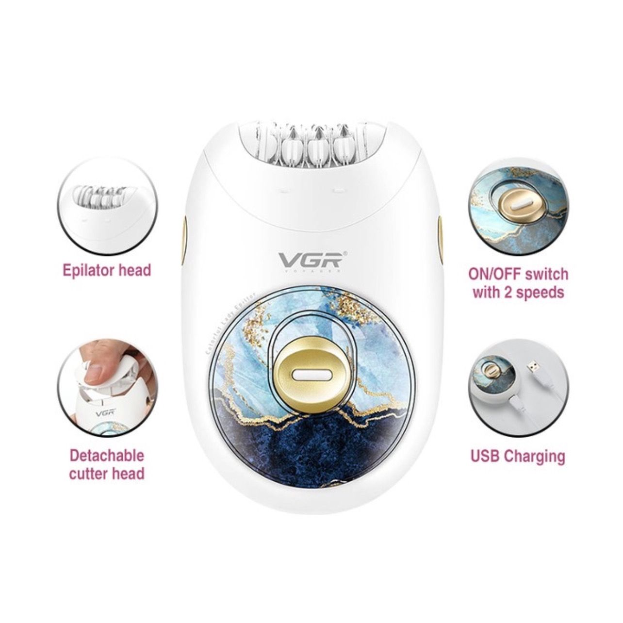 اپیلاتور وی جی ار مدل V-706 -  - 3