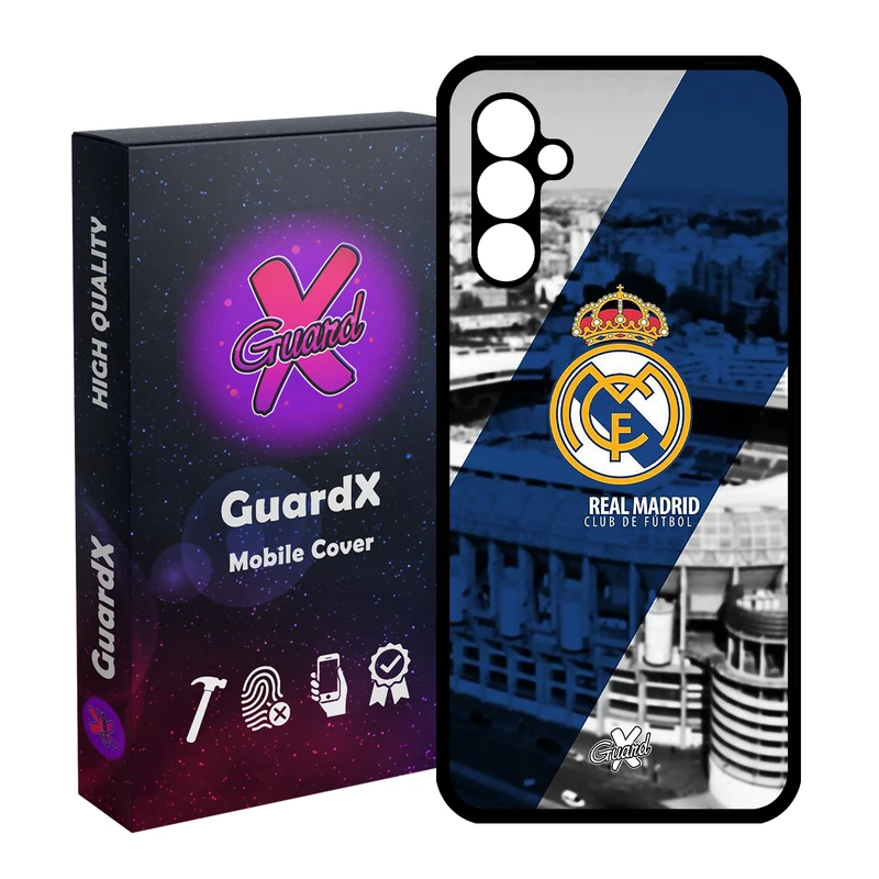 کاور گارد ایکس طرح Real Madrid مدل Glass10054 مناسب برای گوشی موبایل سامسونگ Galaxy A24/A24 4G/M34 5G