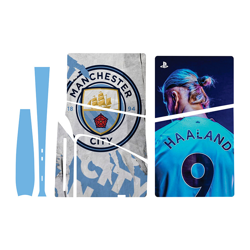برچسب کنسول بازی پلی استیشن 5 اسلیم مدل 03 manchester city مجموعه 5 عددی 