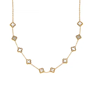 گردنبند زنانه مدل ونکلیف صدف دار