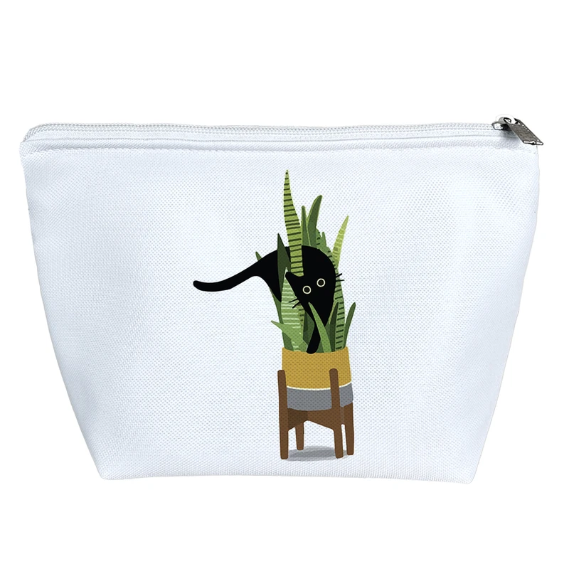 کیف لوازم آرایش دخترانه خندالو مدل گربه و گلدان کد 8587