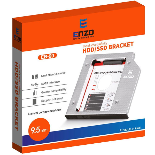 براکت هارد اینترنال انزو مدل EB-90 HDD Caddy 9.5MM