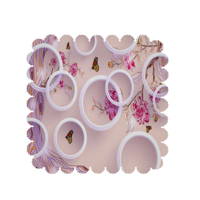  رومیزی طرح گل وپروانه کد 6047B
