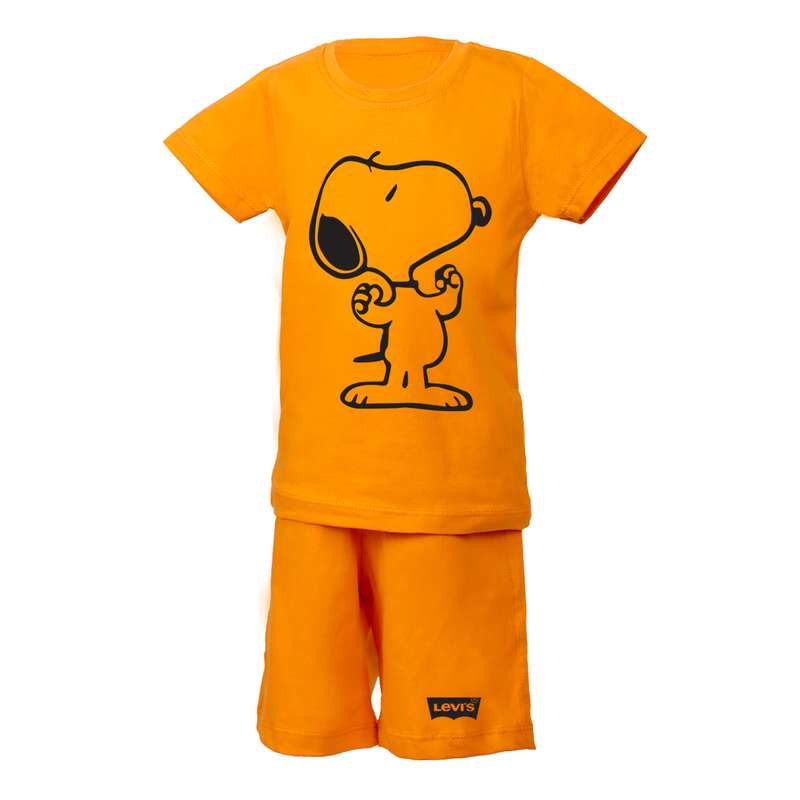 ست تی شرت و شلوارک پسرانه مدل snopy-or-2