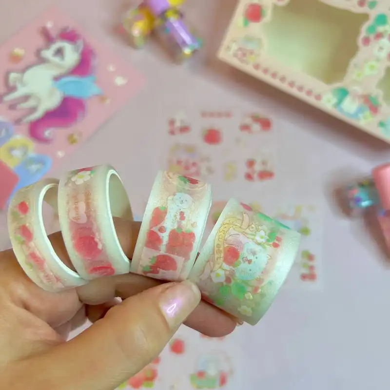 چسب نواری مدل واشی به همراه برچسب بسته 8 عددی