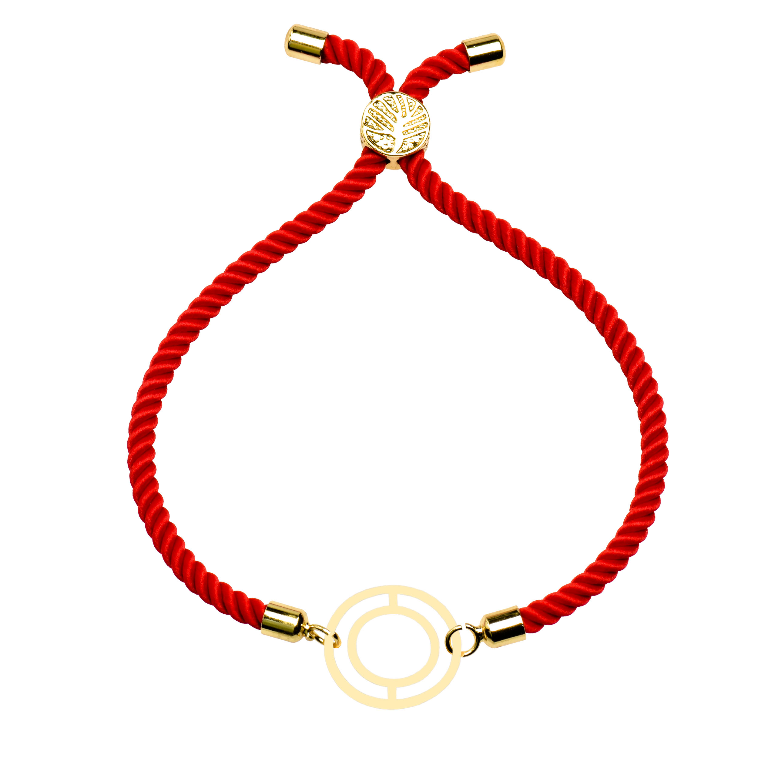 دستبند طلا 18 عیار زنانه کرابو طرح دایره مدل Kr102231 -  - 1