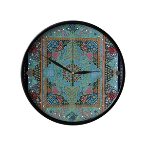 ساعت دیواری مدوپد طرح قالی قم ترنج قاب در قاب مدل C-Ghom150