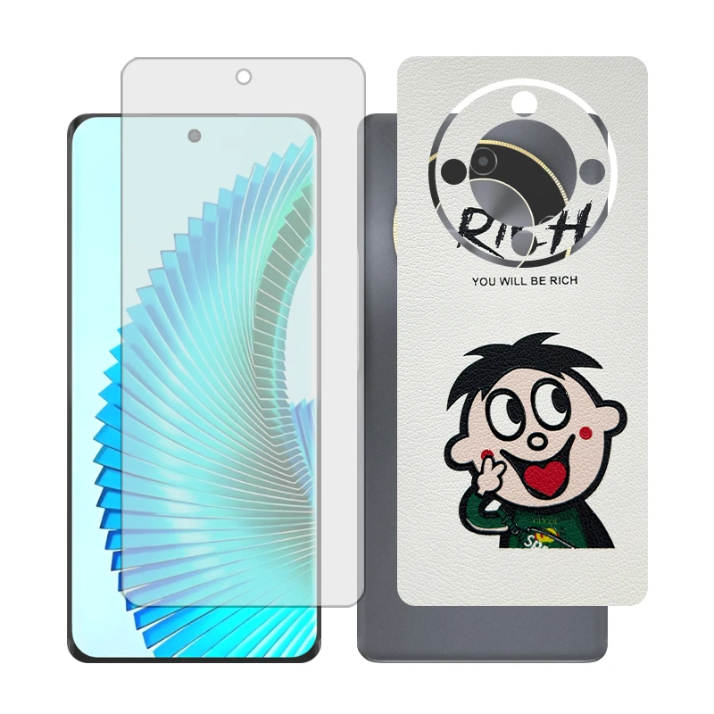 محافظ صفحه نمایش گلس مدل Together مناسب برای گوشی موبایل آنر X9b به همراه برچسب پوششی پشت گوشی