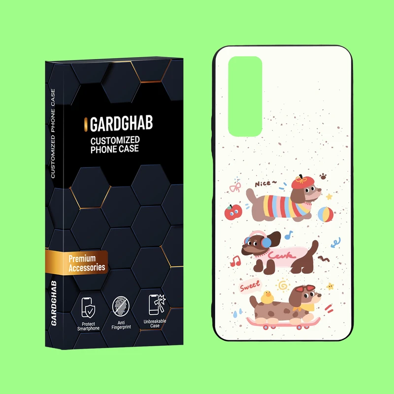  کاور گارد قاب مدل دور ژله ای پشت گلس فانتزی مناسب برای گوشی موبایل هوآوی Y7a