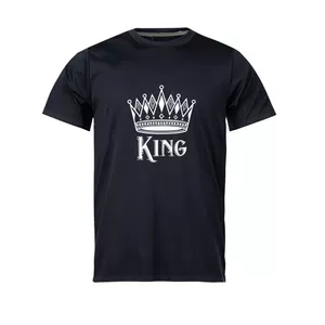 تی شرت آستین کوتاه مردانه مدل king 0254 رنگ مشکی