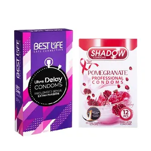 کاندوم بست لایف مدل Ultra Delay بسته 12 عددی به همراه کاندوم شادو مدل Pomegranate بسته 12 عددی