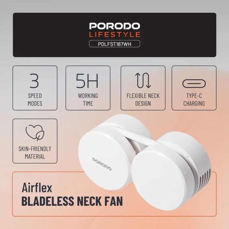 پنکه گردنی پرودو مدل PDLFST187WH AIRFLEX