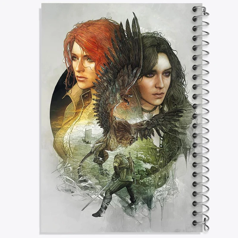 دفتر مشق 50 برگ خندالو مدل تریس و ینیفر ویچر کد 30928