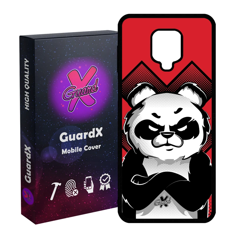کاور گارد ایکس طرح Panda مدل Glass10301 مناسب برای گوشی موبایل سامسونگ Redmi Note 9S / Note 9 Pro / Note 9 Pro Max