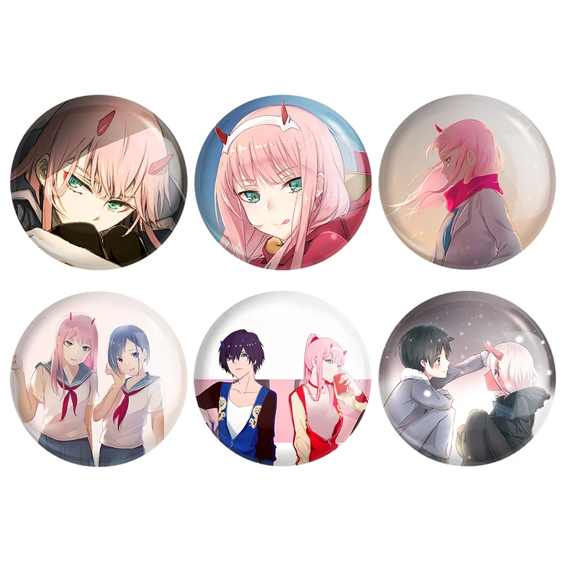 مگنت خندالو طرح انیمه دارلینگ در فرنکس کد 501A مجموعه 6 عددی