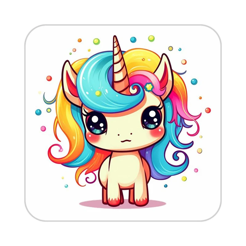 زیر لیوانی کاکتی طرح اسب تک شاخ و یونیکورن مدل mp30447