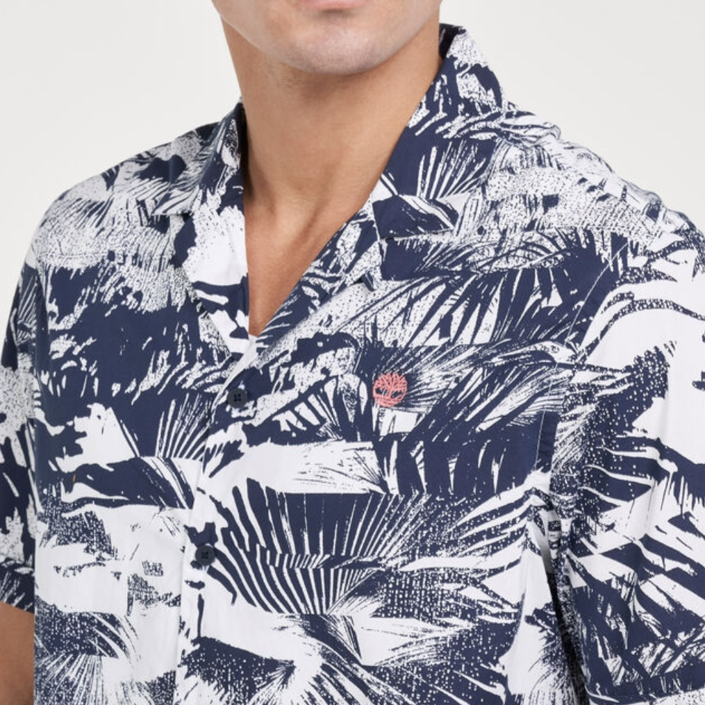 پیراهن آستین کوتاه مردانه تیمبرلند مدل Eastham River Poplin Summer