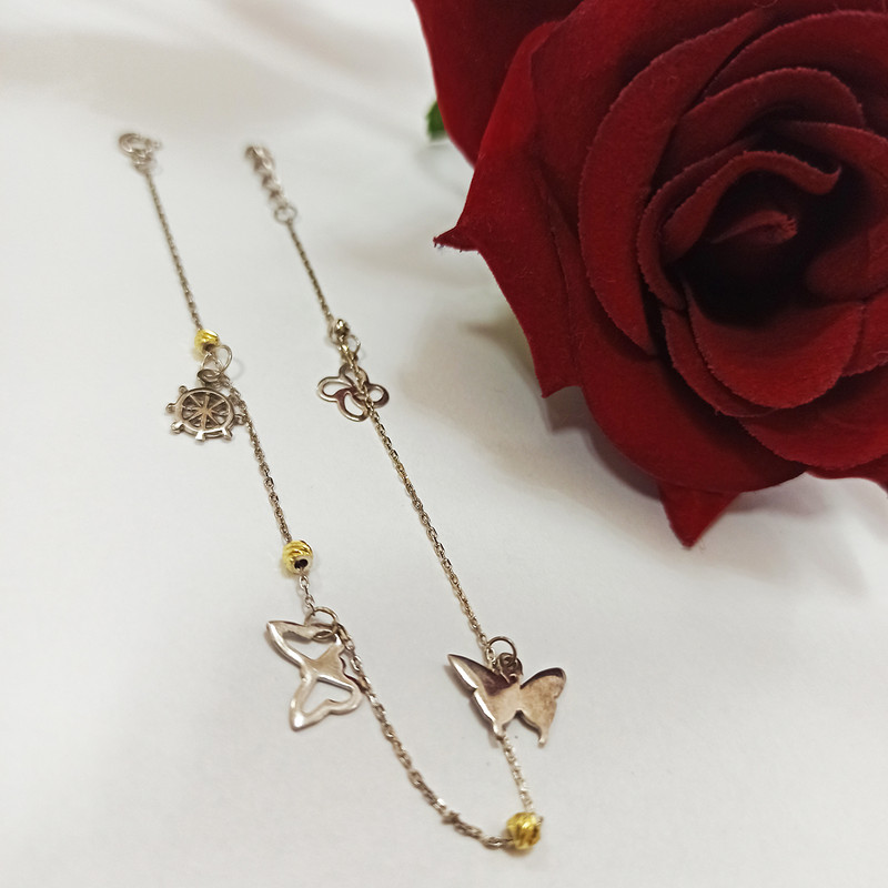 پابند نقره زنانه سلین کالا مدل پروانه ce-As3