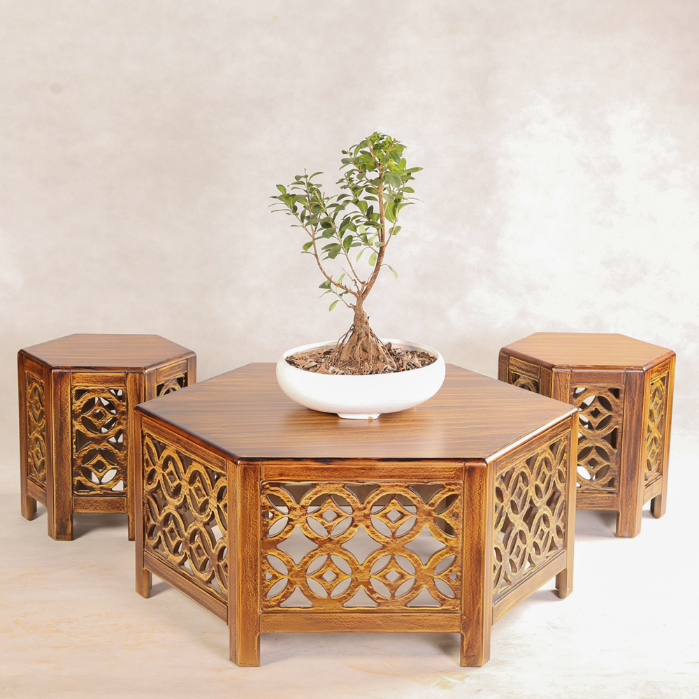 میز عسلی مدل 2580 مجموعه 3عددی