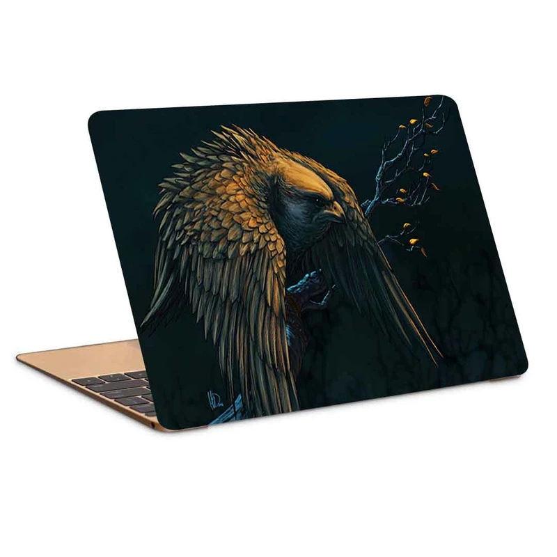 استیکر لپ تاپ طرح hawk bird branch کد P-784 مناسب برای لپ تاپ 15.6 اینچ